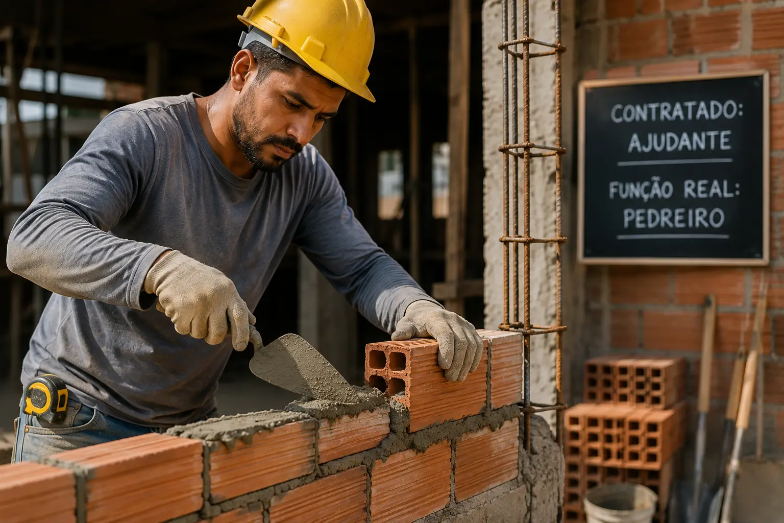 Contratado como Ajudante, mas Trabalhando como Pedreiro? Entenda Seus Direitos e Como Agir